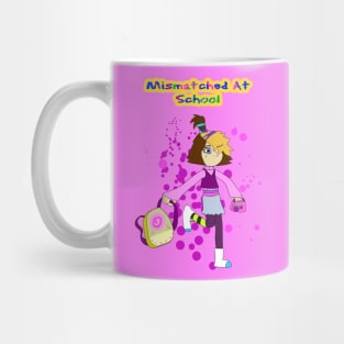 Mismatched At School (Purple Happy-Go-Lucky) Mug